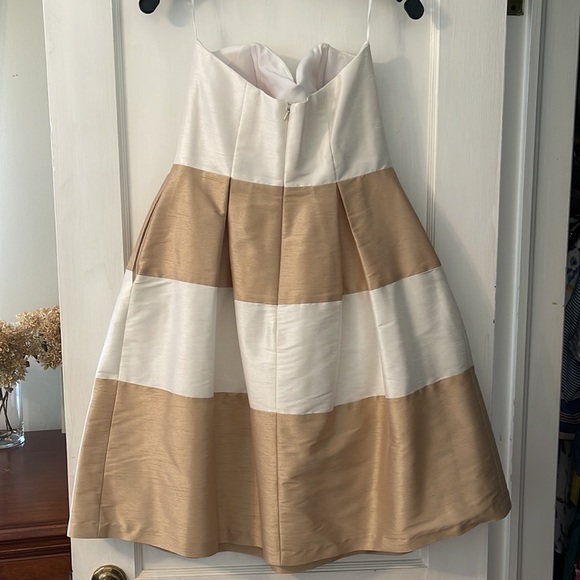 Lula Kate dress- tan and white stripes - Picture 3 of 4
